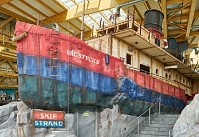 2Wasserwelt Rulantica Hier sind die Türen in den künstlichen Felsen eingelassen und passend bemalt. (Fotos Teckentrup GmbH & Co. KG/Photodesign Eblenkamp)