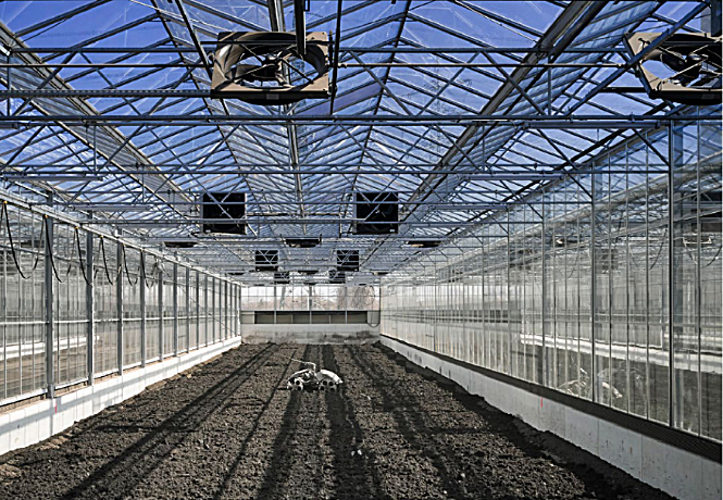 Innenaufnahme der Trocknungshalle für den Klärschlamm (Foto: Viega)